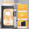 Portable Steam Sauna, Sauna Box with 1200w 3L Steamer, 15 Levels of Foldable Sauna for Home, Personal Sauna with Remote Control and Folding Chair, Black - Image 2