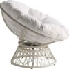 OSP Home Furnishings Wicker Papasan Chair with 360-Degree Swivel, White Frame with White Cushion - Image 5