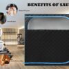 2 Person Infrared Sauna | Full Size Portable Sauna Tent | FAR Infrared Sauna for Home, 1,350watt, Home Saunas with Heating Foot Pad*2, Portable Chair*2, (L56.7 x W31.5 x H59.4, Black) - Image 5