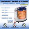 Portable Sauna Box for Home, Personal Steam Nurecover Saunas Heater at Home Use, 3L 1200W Steamer, Indoor Foldable Sauna Tent, Dry Sauna SPA Full Body, 2.7’ x 2.7’ x 5.9’(Oxford Cloth Black) - Image 3