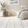 Area Rug Living Room Rugs: 5x7 Washable Boho Large Neutral Farmhouse Soft Moroccan Stain Resistant Indoor Floor Carpet for Bedroom Nursery Kids Playroom Office Dining Room Home House Decor- Brown - Image 6