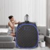 ZONEMEL Portable Steam Sauna, Full Body Home Sauna Spa, 1 Person or 2 Person Share Saunas, 2L Steam Generator with Remote Control (Black, L 33.5”x W 32.3”x H 41.7”) - Image 7