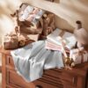 Bedsure Satin Sheets Queen Size - Similar to Silk Sheets, Silky Bedsheet, Luxury & Ultra Soft, Non-Fading & Wrinkle Free, Good for Hair & Skin, Gifts for Women, 4 Pieces, Silver Grey - Image 9