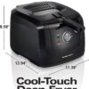 Hamilton Beach Cool Touch Electric Deep Fryer with Basket and Lid, 2 Liters / 8 Cups Oil Capacity, Adjustable Temperature, 1500 Watts for Fast Heat-up, viewing Window Easy to Clean, Black (35021) - Image 8