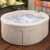 LifeSmart Largo Hot Tub Spa w/110 Volt Plug and Play & LED Light, Sand(Open Box) - Image 5