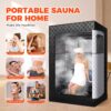 2 Person Portable Steam Sauna,1 or 2 Person Full Body Sauna for Home, Sauna Box for Relaxation Suit for Home,Gym,Bathroom,47"x35"x71",Chair and Steamer Not Included - Image 3