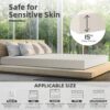 HLLBLL® Grounding Bedding Sheet Set, Bed Sheets and Pillowcase Set, 90% Organic Cotton+10% Pure Silver Organic Fitted Grounded Sheet for Improved Sleep, Pain Relief (White, Twin(39 * 80 * 15inch)) - Image 5