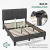 Novilla Queen Size Bed Frame Upholstered Platform Queen Bed Frame with Adjustable Headboard, Strong Weight Capacity, No Box Spring Needed, Easy Assembly, Grey - Image 7