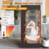 Portable Sauna for Home, Sauna Box Sauna Tent with 3L Steamer, Remote Control, Folding Chair and Foot Pad, Full Size Personal Steam Sauna for Home Spa, 15 Levels, Orange - Image 2