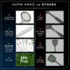 Home Hero 54 Pcs Stainless Steel Kitchen Utensils Set - Nonstick Stainless Steel Cooking Utensils Set - Heat Resistant Kitchen Essentials & Metal Kitchen Gadgets (54 Pcs) - Image 3
