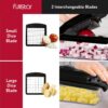 Fullstar Vegetable Chopper and Spiralizer - Food Chopper with Container, Fruit Slicer, Kitchen Gadgets & Accessories, Home Essentials (2 in 1, Black) - Image 2