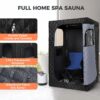 Upgraded Version Portable Sauna for Home Full Body Personal Sauna Steam Sauna Tent at Home Spa with 2.6L 1000W Steam Generator, 90 Minute Timer, Foldable Chair, Remote Control Included(Black) - Image 4