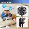 Lasko Oscillating Cyclone Pedestal Fan, Adjustable Height, Timer, Remote Control, 3 Speeds, for Bedroom, Living Room, Home Office, 18", Black, 1843 - Image 7