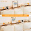 SUPERJARE 5.9 Inch Narrow Console Table with Outlet, Sofa Table Set of 2, Total Length 78.8'', Behind Couch Table, Long Entryway Tables with Charging Station, for Living Room, Hallway, Rusitc Brown - Image 5