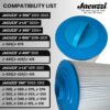 Jacuzzi Proclear 6000-383 Filter, 60 Sq Ft, J-300 Series (2002+) - Pure Filtration for Crystal-Clear Water, Hot Tubs Replacement Part, Easy Installation, Refreshing Spa Experience - 1 Pack - Image 3
