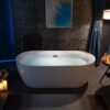 WOODBRIDGE 72" x 35-3/8" Whirlpool and Air Bath Heated Soaking Combination Tub with Adjustable Speed Air Blower and Display Control Panel, White,BJ-500 - Image 16
