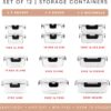 JoyJolt JoyFul 24pc(12 Airtight, Freezer Safe Food Storage Containers and 12 Lids), Pantry Kitchen Storage Containers, Glass Meal Prep Container for Lunch, Glass Storage Containers with Lids - Image 2