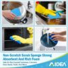 AIDEA Non Scratch Scrub Sponge, 24Count, Sponges for Dishes, Sponges Kitchen, Cleaning Sponge, Cleans Fast Without Scratching, Stands Up to Stuck-on Grime, Cleaning Power for Everyday Jobs - Image 6