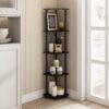 Furinno Turn-N-Tube 5 Tier Corner Display Rack Multipurpose Shelving Unit, 1-Pack, Espresso/Black - Image 2