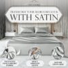 DECOLURE Satin Bed Sheets - 4 Piece Luxury Silky King Size Bedding Set - Softer Than Silk, Wrinkle-Free with 15” Deep Pocket Fitted Sheet, Perfect for Hair & Skin, Gifts for Women (Grey) - Image 2