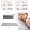 Tri-Fold Memory Foam Mattress, 4 inch Single Folding Mattress with Collapsible and Washable Cover, Travel and Guest Mat, 75"×25"×4", Grey - Image 2