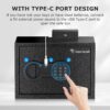 Bonsaii Safe, 0.6 Cubic Safe Box with Electronic Keypad, Removable Shelf, for Valuables Jewelry and Documents in Home, Hotel, or Business, 9.84"D x 13.78"W x 9.84"H - Image 9