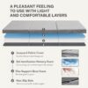 Tri-Fold Memory Foam Mattress, 4 inch Single Folding Mattress with Collapsible and Washable Cover, Travel and Guest Mat, 75"×25"×4", Grey - Image 4