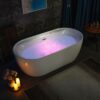 WOODBRIDGE 72" x 35-3/8" Whirlpool and Air Bath Heated Soaking Combination Tub with Adjustable Speed Air Blower and Display Control Panel, White,BJ-500 - Image 20