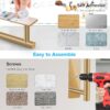 2nd Gen Paper Towel Holder Under Cabinet, [More Sturdy] Self Adhesive or Drilling Paper Towel Holder Wall Mount for Kitchen, RV, [Fit Mega Paper Towel Roll] SUS304 Stainless Steel(Pack of 1, Gold) - Image 4