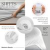 Organic 100% Cotton Percale Sheets Queen White- Crisp & Cooling Queen Sheets Set, 16” Deep Pocket, Breathable Bed Sheets for Hot Sleepers - Image 7