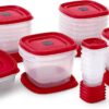 Rubbermaid 60-Piece Food Storage Containers with Lids, Microwave and Dishwasher Safe, Red Color, Ideal for Meal Prep and Pantry Storage - Image 2