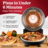 PIEZANO Crispy Crust Pizza Oven by Granitestone – 12 Inch Electric Pizza Oven Indoor Countertop Maker with Ceramic Stone Heats up to 800˚F for Stone Baked Pizzeria Style at Home As Seen on TV Products - Image 2