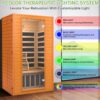 Real Relax Infrared Sauna for Home, Home Indoor Sauna for up to 2 People, with Near Zero Emf Infrared Lighting, 1640w, 9 Chromo Therapy Lights, Canadian Hemlock Wood Sauna - Image 5