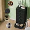 Furnulem Tall Dresser with 6 Drawers,Vertical Bedside End Table & Chest for Bedroom,Black Storage Tower Dorm Nightstand with Fabric Drawer Organizer Unit Furniture in Living Room,Closet,Hallyway - Image 6