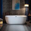 WOODBRIDGE 72" x 35-3/8" Whirlpool and Air Bath Heated Soaking Combination Tub with Adjustable Speed Air Blower and Display Control Panel, White,BJ-500 - Image 2