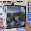 2 Person Infrared Sauna | Full Size Portable Sauna Tent | FAR Infrared Sauna for Home, 1,350watt, Home Saunas with Heating Foot Pad*2, Portable Chair*2, (L56.7 x W31.5 x H59.4, Black) - Image 2