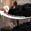 104" Cloudy Sectional L Shaped Couch for Living Room, No Assembly Required, Modular Comfy Sofa with Deep Seat, Fluffy Couch with Sleeper Chaise for Apartment Lounge (Black) - Image 5