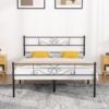VECELO Full Size Bed Frame with Headboard and Footboard,Metal Platform Mattress Foundation, No Box Spring Needed,Non-Slip, Easy Assembly, Black - Image 3