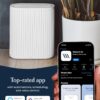 Windmill Air Purifier for Home - 3-In-1 Filtration for Smoke & More - True HEPA Filter, Activated Carbon, & Pre-Filter - Covers Up To 1950 sq ft - Ultra-Quiet - App Compatible - White - Image 7