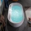 WOODBRIDGE 72" x 35-3/8" Whirlpool and Air Bath Heated Soaking Combination Tub with Adjustable Speed Air Blower and Display Control Panel, White,BJ-500 - Image 19