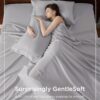 Bedsure GentleSoft Deep Pocket Queen Sheets Set - Fits Mattresses Up to 21 Inches Thick - 4 Piece Bed Sheets, Moisture Wicking, Soft & Cooling Bedsheets & Pillowcases, Easy & Secure Fit, Light Grey - Image 5