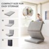 Tri-Fold Memory Foam Mattress, 4 inch Single Folding Mattress with Collapsible and Washable Cover, Travel and Guest Mat, 75"×25"×4", Grey - Image 5
