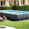 INTEX 32' x 16' x 52" Ultra XTR Frame Above Ground Rectangular Outdoor Swimming Pool Set with Krystal Clear Saltwater System, Ladder, and Cover - Image 4