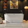 Empava Freestanding Whirlpool Bathtub,Acrylic 8 Hydromassage Jets Tub 59 inch - Image 4