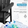 FRUITEAM Tall-Adirondack-Chair, Weather-Resistant High Adirondack Chair Balcony Deck Chair, Recycled HDPE Bar Stool, 350-lbs Capacity - Image 6