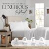Full White Bed Sheet Set, 400 Thread Count 100% Cotton Bed Sheets with Deep Pockets, Percale Sheets Set, Cool & Crisp, Hotel Luxury Sheets for Full Size Bed - Image 2