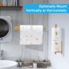2nd Gen Paper Towel Holder Under Cabinet, [More Sturdy] Self Adhesive or Drilling Paper Towel Holder Wall Mount for Kitchen, RV, [Fit Mega Paper Towel Roll] SUS304 Stainless Steel(Pack of 1, Gold) - Image 5