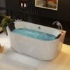 Empava Freestanding Whirlpool Bathtub,Acrylic 8 Hydromassage Jets Tub 59 inch - Image 3