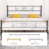 VECELO Full Size Bed Frame with Headboard and Footboard,Metal Platform Mattress Foundation, No Box Spring Needed,Non-Slip, Easy Assembly, Black - Image 7
