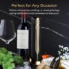 OPENERO Electric Wine Opener — Luxurious Automatic Wine Corkscrew Electric with Charging Base and Steel Foil Cutter, Wine Gifts For Women Men (Gold) By LINKSTYLE - Image 5